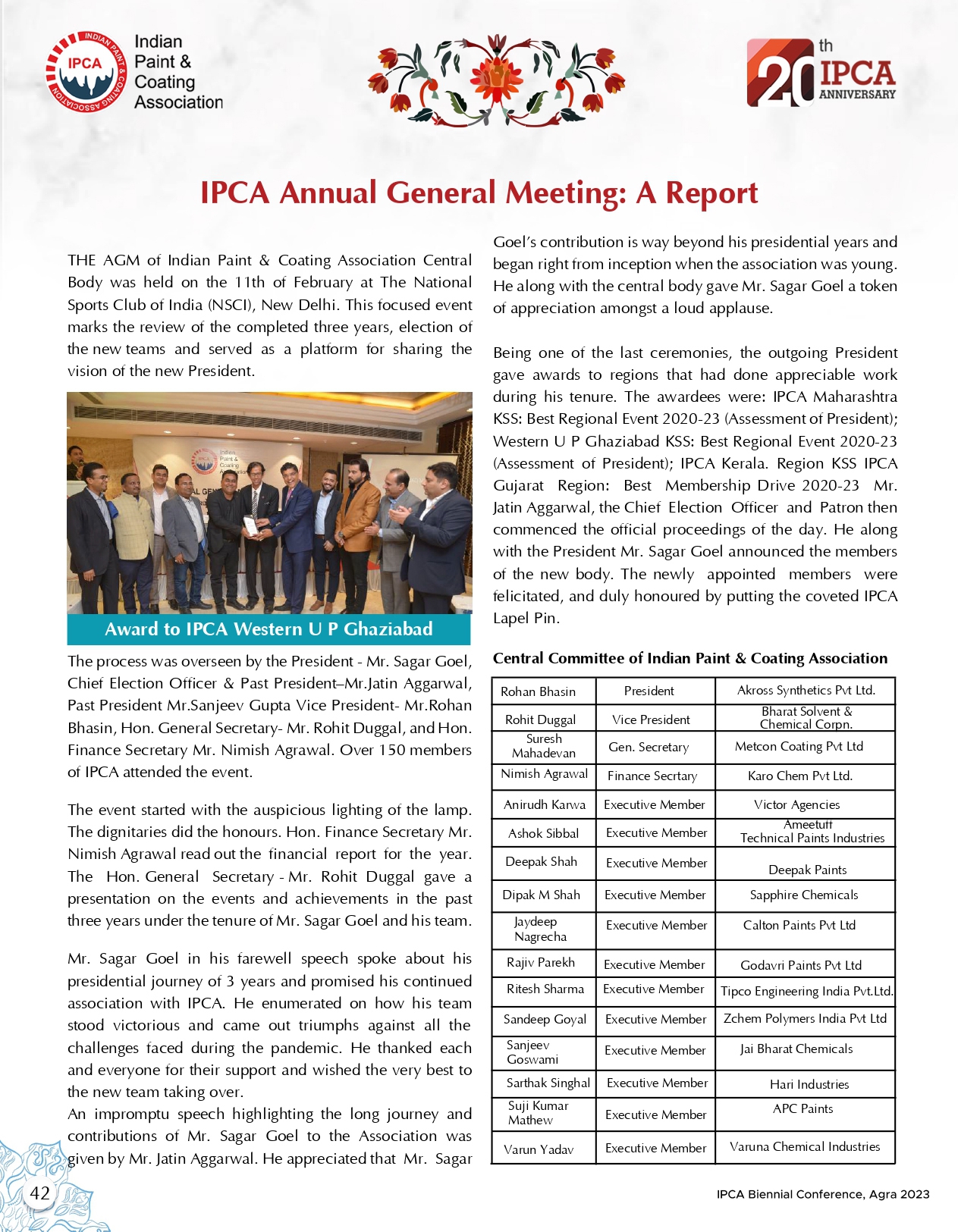 IPCA Annual General Meeting