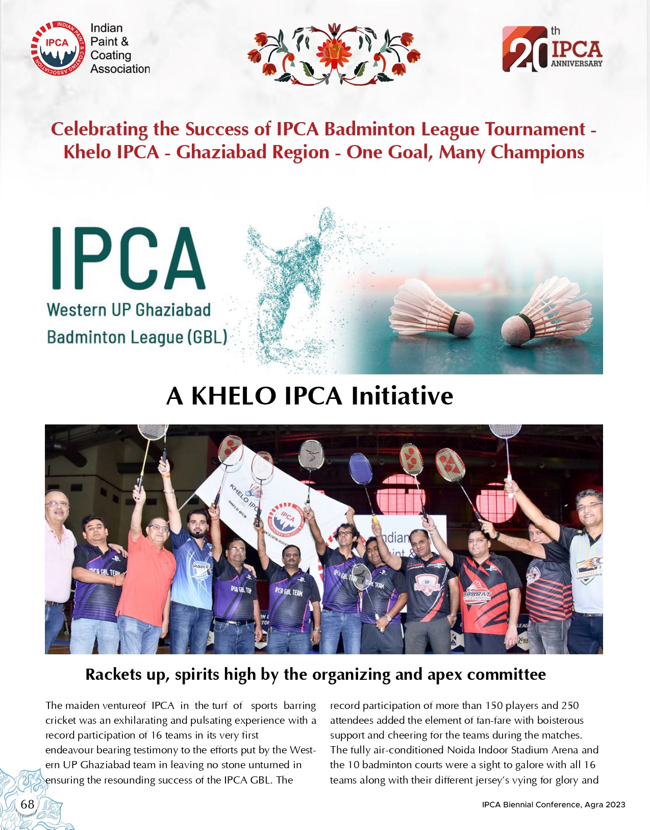 IPCA Western UP Ghaziabad Badminton League 2023